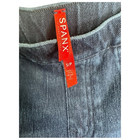 SPANX Jean-ish Leggings Dark Wash Denim Pull On Slimming Jeans #20018R Sz S - Picture 3 of 6